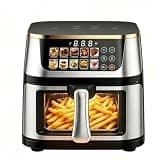 Multifunctional Digital Air Fryer,Convection Oven,10l Large Capacity+viewing Window,200℃ Max Temp,10 Touch Screen Presets,1400w