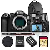 Canon EOS R6 Mark III Mirrorless Camera with Stop Motion Animation Firmware (7084C037) Full-Frame Camera for Content Creation,7K RAW Video, 32.5MP Sensor, High-Speed Performance + 64GB Card + Backpack
