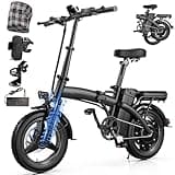 Folding Electric Bike for Adults and Teens, 550W Peak Motor, 25MPH E Bikes, 35 MilesPAS Range, 48V 12Ah Battery, 14" FoldableMini Commuting Electric Bicycle, UL 2849Certified, 3-Level Pedal Assist