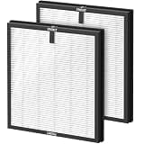 2 Pack HY4866 True HEPA Replacement Filters for MORENTO HY4866 Air Purifier, 3-in-1 H13 Ture HEPA Air Filter for Dust, Pollen, for Bedroom and Office, (2 Pack + 2 Extra Pre-filter) Enhanced Version