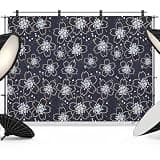 Blue Purple Boho Floral Backdrop 7x5ft Abstract Art Flowers Botanical Photography Backdrop Photoshoot Background Tapestry Banner for Birthday Baby Shower Decoration Party Video Photo Studio Props