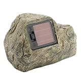 Fake Rock Key Box, Weather Resin Spare Key Storage Holder with Solar LED Light, Realistic Simulated Stone Hidden Key Container for Outdoor Garden Yard Lawn