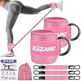 KUZARO Ankle Resistance Bands with Cuffs, Ankle Weights Bands for Working Out, Women Leg and Glutes Workout Equipment, Exercise Bands for Kickbacks, Butt and Booty Trainer, Home Gym Fitness Equipment