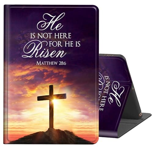 BREIDMKFM Case for Microsoft Surface Pro 11/10/9 13-Inch,Auto Wake/Sleep Multi-Angle Viewing PU Leather Slim Thin Shockproof Protective Folio Stand Smart Cover,Jesus Cross Christian