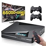Kinhank Super Console X2 PRO Retro Game Console,Built-in 65,000+ Classic Games,Android 9.0 & EmuELEC 4.6 Dual System,4K HDMI UHD Output,2.4+5G WiFi,BT 5.0,S905X2 Chip,Ideal for Family Gaming & Gift