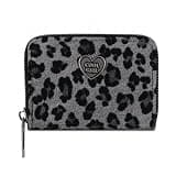 OLREDI Small Wallet for Women, Zip Around Accordion Wallet with 9 Card Slots, Compact Credit Card Holder, Mini Zipper Wallet, Leopard Print Travel Wallet Midnight Leopard