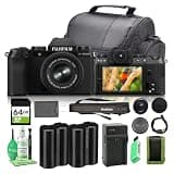 FUJIFILM X-S20 Mirrorless Camera with XC 15-45mm Lens, 26.1MP APS-C X-Trans CMOS 4 Sensor, 6.2K Video, 5-Axis IBIS, Vlogging Camera Bundle with Bag + 64GB Memory Card and More