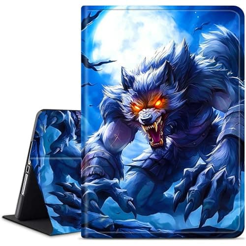 Dikoer for Samsung Galaxy Tab A8 10.5 Inch 2022 Model (SM-X200/X205/X207) Tablet Case, Slim KickstandStand Leather Smart Cover with Auto Wake/Sleep, Starry Sky Gray Wolf