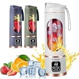 Portable Blender Personal Electric USB,500ML Portable juicer Shakes and Smoothies Blender,Small Blenders,Mixing,Compact、Convenient and Versatile (Purple) (blue)