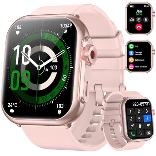 Smart Watch for Women, Bluetooth Calls & Notifications, 1.83" HD Fitness Tracker with Heart Rate and Sleep Monitor, 120+ Sport Modes, IP68 Waterproof, Compatible with Android & iOS,Pink