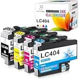 Miss Deer LC404 Ink Cartridges BK/C/M/Y Compatible Replacement for Brother LC404 LC404 XL LC-404,Work for Brother MFC-J1205W MFC-J1215W MFC-J1205W XL Printer, 4-Pack