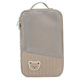 Nappy Backpacks, Diaper Bag Organizers, Brown Bear Diaper Bag Organizer Pouch - Portable Pouch with Quilted Mesh, Travel Storage for Baby Essentials & Toiletries