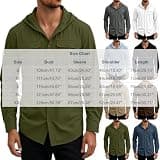 Men Lightweight Hooded Button Down Shirt Long Sleeve Loose Quick Dry Hoodie Outdoor Hiking Travel Top with Pockets Blue