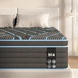 10 Inch Twin Size Mattress Hybrid Memory Foam Mattresses in a Box, Individually Pocketed Innerspring, Pressure Relief & Motion Isolation, Medium Firm Support,Black Blue