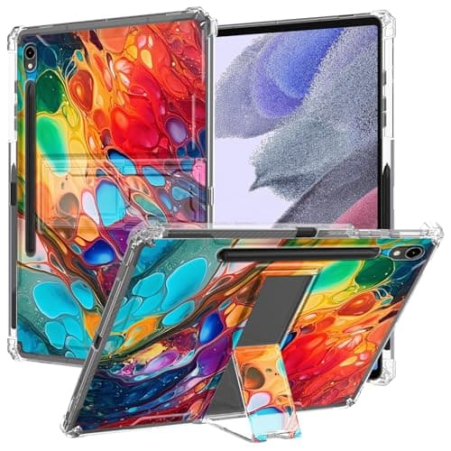 Clear Case for Samsung Galaxy Tab S9 2023 (SM-X710/X716B/X718U) with Stand, Slim Lightweight Kickstand Shockproof Protective Cover for Galaxy Tab S9 11 inch, Color Pigment