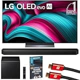 LG 55 Inch C5 Series OLED evo 4K UHD Smart webOS TV (2025) OLED55C5PUA Bundle with HWQ800H 5.1.2 ch. Q-Series Soundbar System, 2X HDMI Cable and Deco Gear Home Theater Beginner's Guide