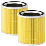 CFKREYA 2 Pack AC400 Air Filter Replacement for Purivortex AC400 Air Purifier, H13 Pet Care Filter Replacement, Yellow