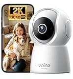 Veise 2K Indoor Camera for Home Security, 360° Wireless WiFi Pet & Baby Monitor with Phone App, AI Motion Detection, 2-Way Audio, Night Vision, SD/Cloud Storage, Works with Alexa & Google Home, 2.4GHz