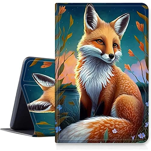 Cute Fox Case for 11" Lenovo Tab P11 /P11 Plus /P11 5G (TB-J606F /J616F /J607Z) Tablet, PU Leather Folding Stand Smart Cover with Multi-Viewing Angles Auto Sleep & Wake