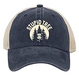 OOMOO Disc Golf Accessories Hats for Mens Gifts for Christmas Funny Trucker Hats Stupid Tree