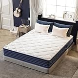 QMDJECKERO Double Mattress,14 Inch Full Mattrress with 7-Zone Hybrid Double Bed Mattresses,Pocket Sprung with Medium Firm for Body Support & Pressure Relief - 75 * 54in