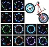 Bike Wheel Lights (2 Pack) - Waterproof LED Bicycle Spoke Tire Lights - Great Gift for Kids Adults - 30 Different Patterns Change - Bike Accessories - Black