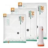 Mtyiam 12 Pack Vacuum Seal Bags for Travel with Rechargeable Cordless Pump, Compression Packing Cubes for Carry-On Luggage, Bedding & Home Storage, Space Saver Bags for Clothing Clothes, 3 Size