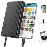 ySky MFi Certified 500G Portable External Hard Drive for iPhone iPad MacBook Windows Computer USB C Android Phones to Backup,Photo Stick for iPhone17/16/15/14/13((one Click Backup)