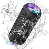 Ortizan Portable Bluetooth Speaker (1st Gen), IPX7 Waterproof, Wireless, Big Sound and Deep Bass, TWS Pairing, 30Hrs of Playtime, for Home/Party/Outdoor/Beach, Birthday Gifts for Men Women - Black