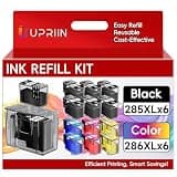 UPRIIN PG-285XL CL-286XL Ink Refill Kit for Canon PG285XL CL286XL Ink Cartridges Compatible for Canon 285 286 PG 285 CL 286 XL Work with Pixma TS7720 TS7722 TR7820 Printer Ink (12-Pack, 6BK/2C/2M/2Y)
