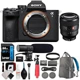 Sony a7 V Full-Frame Mirrorless Interchangeable Lens Camera - Body Only Bundle with Sony FE 50mm F1.2 GM Full Frame Large Aperture G Master Lens for E-Mount + 64GB Card + Camera Bag + Accessories