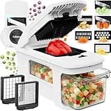 Fullstar XL Vegetable Chopper & Mandoline Slicer – Vegetable, Onion, Potato, Food, Veggie & Fruit Slicer, Dicer & Spiralizer with Pull-Out Catch Tray, Kitchen Gadgets & Gifts (8 in 1, Black/White)