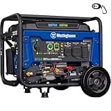 Westinghouse 4650 Peak Watt Dual Fuel Portable Generator, Remote Electric Start with Auto Choke, RV Ready 30A Outlet, Gas & Propane Powered, CO Sensor