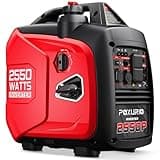 POXURIO 2550-Watt Portable Inverter Generator for Home Use, 1.06Gallon Large Fuel Tank Up to 10 Hours Use, 120V Gas Powered Generator Super Quiet - EPA Compliant-Red