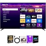 Roku 75R8C5KIT1 75 inch Class Pro Series 4K QLED Mini LED Smart TV Dolby Vision HDR10 Plus 120Hz WiFi Voice Remote HDM