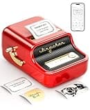 NIIMBOT B21 Label Maker Inkless Bluetooth Label Printer, 2 Inch Portable Thermal Label Machine for Small Business, Address, Logo, Clothing, Mailing, Candles, Jewelry, Sticker Printer for Gift, Red