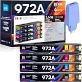 iNKPAD 972A 972 A Ink Cartridges High Yield Compatible Replacement with HP PageWide Pro Multifunction 477dw 477dn 577dw 577z PageWide Pro 452dw 452dn P55250dw Printers (Black/Cyan/Magenta/Yellow)