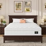 XUOXFUTZIG 14" Hybrid Queen Mattress in a Box, Luxury Memory Foam Pocket Spring Bed Cushion, Fiberglass Free Support, White