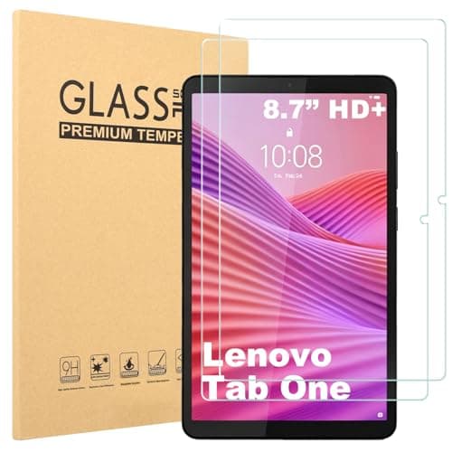 Caweet Screen Protector for Lenovo Tab One 8.7 Inch 2025 Released, 9H Hardness HD Tempered Glass Film Guard, 2 Pack