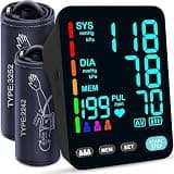 YONLO Automatic Upper Arm Blood Pressure Monitor, 3*199 Sets Memory, Black