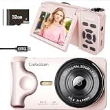 4K Digital Camera 64MP Autofocus 3.0'' 180° Flip Screen Portable for Photo & Vlog Featuring Time Lapse & Slow Motion&20 Filters 32GB 2000mAh for Social Media CreatorBeginner&Childen (Pink, Camera)