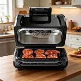 Electric Grill Air Fryer Combo, 7-in-1 Smokeless BBQ, 4QT, Non-Stick Plates