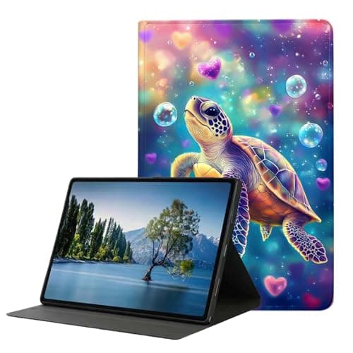DHEEBFWE Case for Kindle Fire HD 8 & 8 Plus Tablet Case (12th/10th Generation, 2024/2022/2020),Slim Hybrid Multi-Angles Viewing Stand Cover w/Auto Wake/Sleep,Sea Turtle
