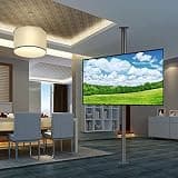 TV Ceiling Mount Adjustable Bracket - 360 Degree Rotating Frame, Partition Wall Rotating Rack Rotating TV Cabinet Rotating Base, Fits 32-75inch LED Screen Display
