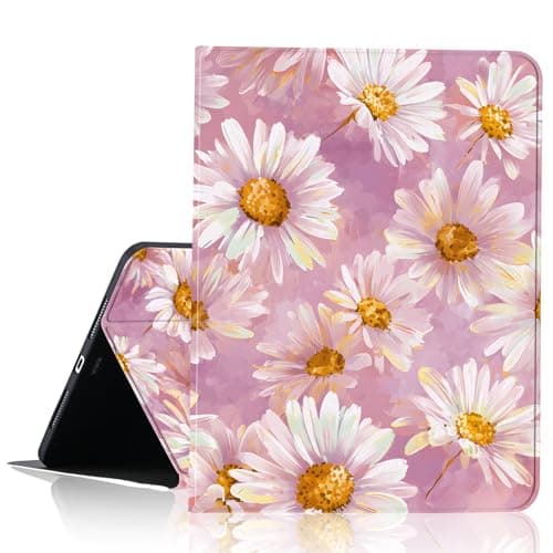 JOYLAND Daisy Flower Tablet Case for iPad (A16) 11th Generation 11 Inch 2025/10th Generation 10.9 Inch 2022,Anti-Scratch Shockproof Stand Protective Cover with Pencil Holder