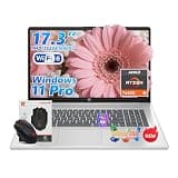 HP 17 inch laptops, AMD Ryzen 5 7430U(Beats i7-1355U), 20GB RAM 512GB NVMe SSD, Windows 11 Pro + Office 365 for the Web, 17.3" FHD IPS, USB-C, Numeric Keyboard, w/AI Voice Recorder