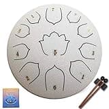 Vesyman 8.5-Inch 11-Note Steel Tongue Drum, Rain Drum for Outside and Garden, Musical Gift for Family and Friends, Great for Music Learning, Yoga and Meditation