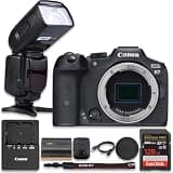 Canon EOS R7 Mirrorless Camera (Body Only) with TTL PRO Flash + SanDisk Extreme PRO 128GB Memory Card (10pc Bundle)