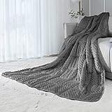 ALANSMA Reversible Weighted Blanket for All Season, Luxury Velvet, Warm and Cool, Adult 15Lb Grey Weighted Blanket, Enjoy Sleeping Anywhere(Grey,60"x80" 15lbs)