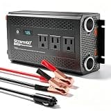 StrenrmGO 1000W Power Inverter for Vehicles, 12V DC to 110/120V AC Car Inverter with 3 AC Outlets, USB 24W/ PD 30W Fast Charger. (1000w-black)